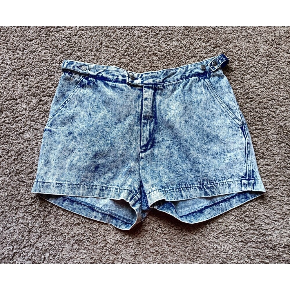 Vintage Club Champ Denim Shorts Women's Size 38 High Waisted Acid Wash